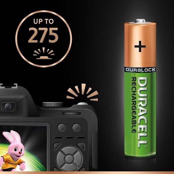 Duracell Recharge Ultra Uppladdningsbara Batterier Typ AAA 900 mAh, 4-pack