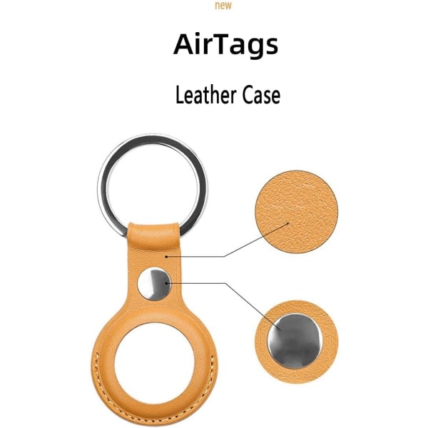 4-delad AirTag positionering och skydd mot förlust av läder