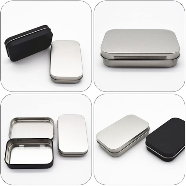 Mini Tin Box Tin Metal Rektangulær Tin Medhængsel Lille Opbevaring Til Slik Gave Små Ting Favoritter