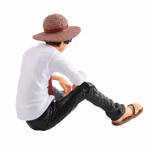 Animefigurer Luffy Sittande, Dekoration, Leksak, PVC-Actionfigur, Modellbil, Sovrum, Sängbord