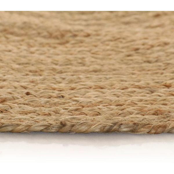 Punottu Jute-matto 90cm Pyöreä - Beige - Koti ja Puutarha