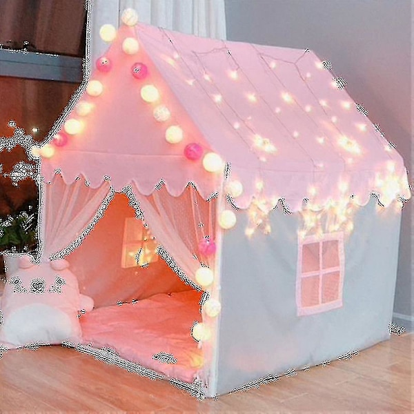 Venalisa Kids Play Tent, Playhouse, Kids Big Play Castle Fairy Tent Cotton Tent with Led Snow Light Gifts for Girls and Boys(,)