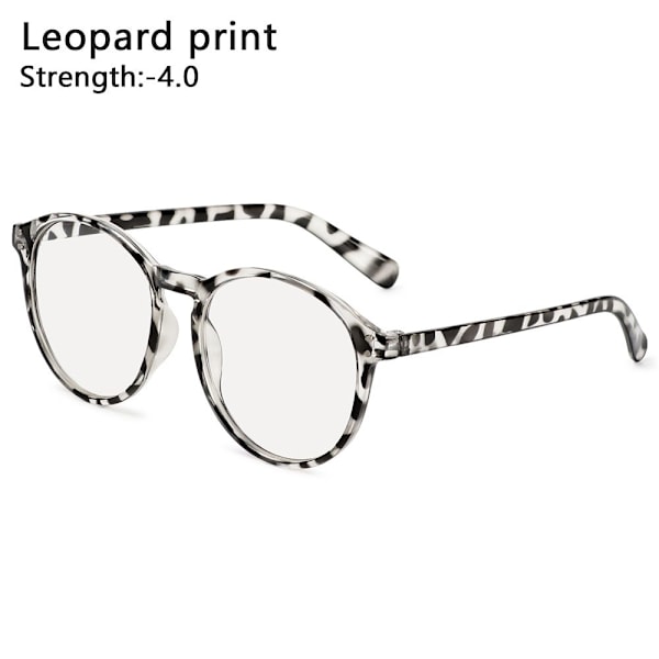 -1.0~-4.0 Myopia Briller Briller LEOPARD PRINT STYRKE 4.00 leopard pris leopard print Strength 4.00-Strength 4.00