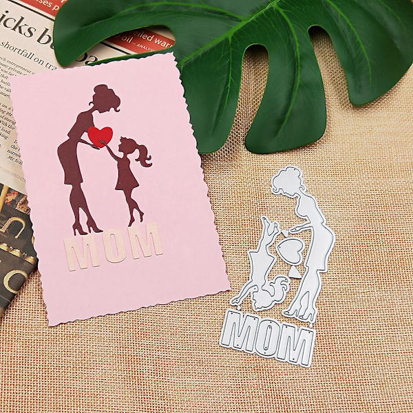 Mors dag lykønskningskort skæredøre DIY Scrapbooking prægning stencilform