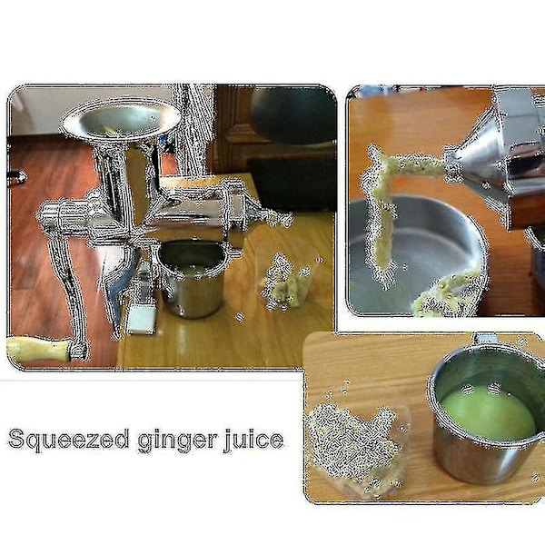 Rostfritt stål vetegräs handpressar manuell matskruv långsam press frukt vetegräs grönsak apelsinjuice extraktor hög kvalitet-m.2797