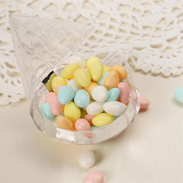 12 stk. Bryllupsbord Dekoration Macaron Æsker Baby Shower Slikæske Cookie Dessert Papiræske Fest Slik Gaveæsker Hvid White 7X7X7cm