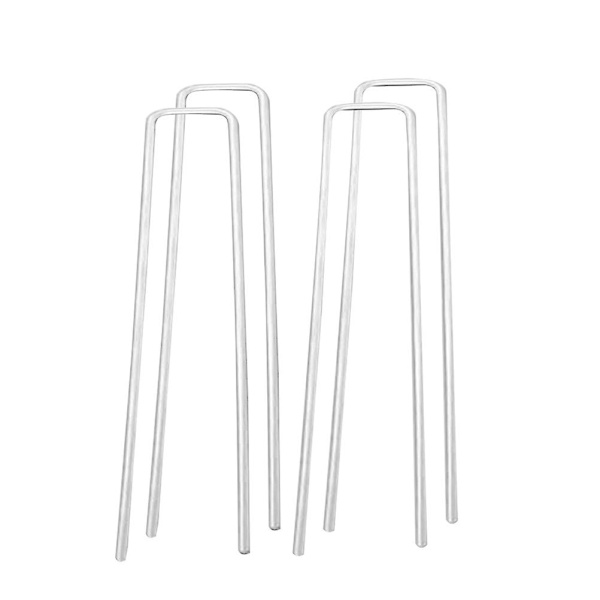 50 stk U-formede Galvaniserede Jordspidser Fikseringsnegle Græs Have Negle Til Hjem Udendørs (2,5x40x200mm)2,5*40*200MM 2.5*40*200MM