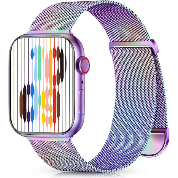 Metallband kompatibel med Apple Watch band 40 mm 38 mm 41 mm Färgglad Colorful 38/40/41mm