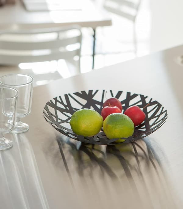 Fruktskål, Metall, Svart, Én Størrelse