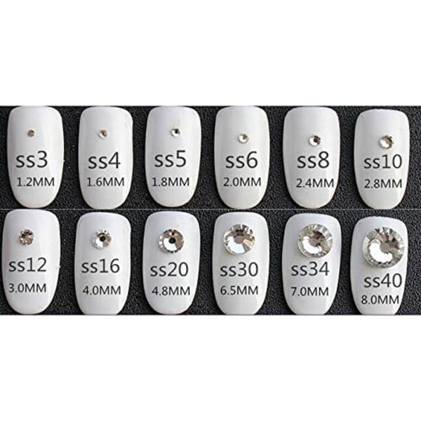 576 st Lim-Fixerade Platt Rhinestone Glas Diamant Pärlor för Nagelkonst Hantverksdekorationer Kläder Skor Blå Zirkon[qb] Blue Zircon 576pcs