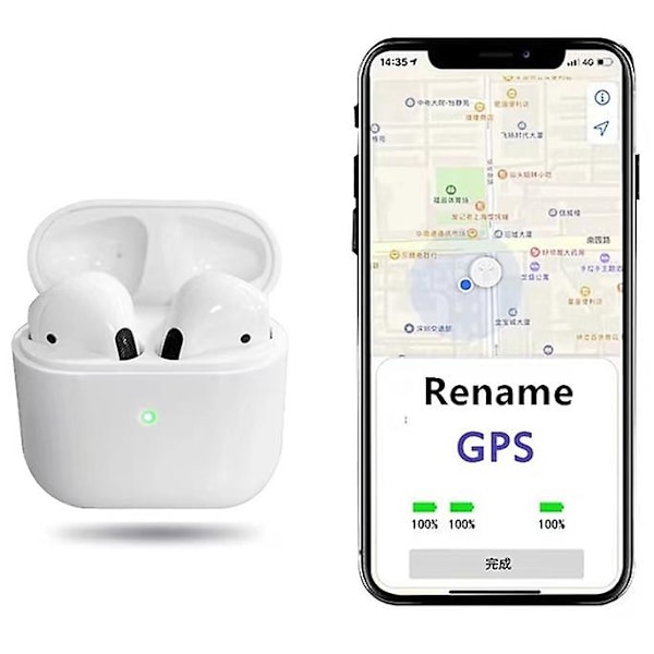 Earpods Pro 5 Trådløse Bluetooth-ørepropper Headset med Omdøp GPS-støtte Ios/android Hvit White 4.4*4.5*2.1cm