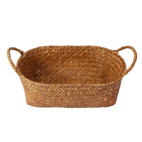 Wicker Woven Kitchen Storage Basket Handmade Fruit Bowl Rattan Picnic Food Bread Misc