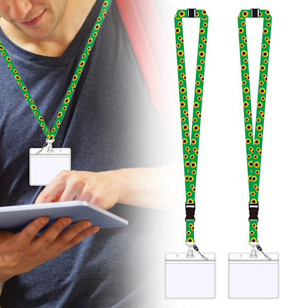 10x Solsikke skjult funksjonshemning Lanyard Funksjonshemning + Merke Lanyard Høy kvalitet