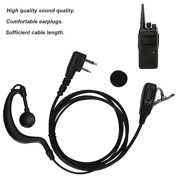 Pää 120cm kannettava Walkie Talkie HD Kuuloke Melunvaimennus Intercom Kuulokkeet Musta
