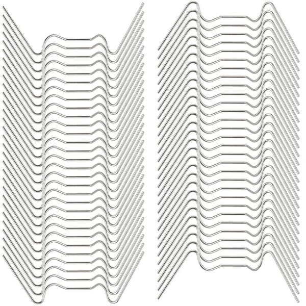 100 stk. rustfrie drivhusglasvinduesfikseringsklemmer (med 50W-trådklemmer til drivhusglas og 50 Z-overlapningsklemmer til drivhusglas