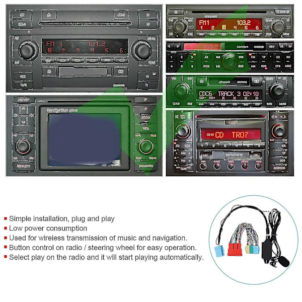Bluetooth-lydadapter med højttaler til bilstereo, der passer til A2 A3 8l 8p B5 B6 B7 A6 8 / 20pin