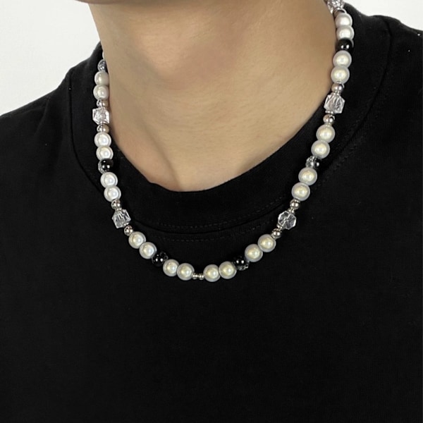 1/2/3/5 Fashionable perlehalskæder lavet af titanium 1 Set
