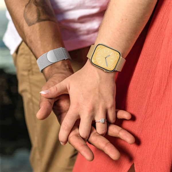 Milanese Case+ Rem til Apple Watch Band Ultra 49MM 41mm 40mm 44mm 38mm 42mm TPU-skærm Iwatch Series 9 8 7 6 SE 5 4 Correa 45mm Starlight clea Starlight clear 40mm-Series 6 5 4 SE
