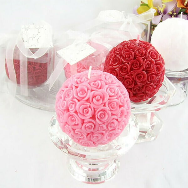 3D Rose Ball Mold Silikonform Gjutform DIY Craft Mold Large