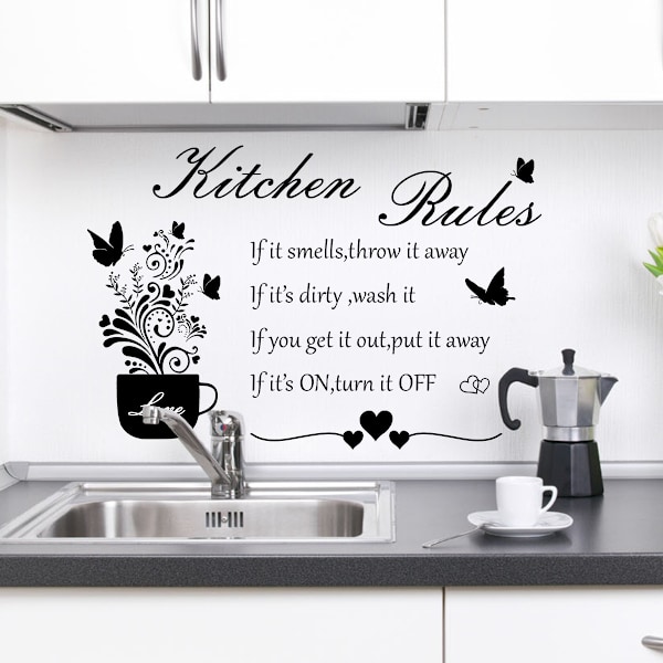 Inspirerende citat vægklistermærke, hjem vinyl lettering kunst vægindretning, klistermærke, til stue