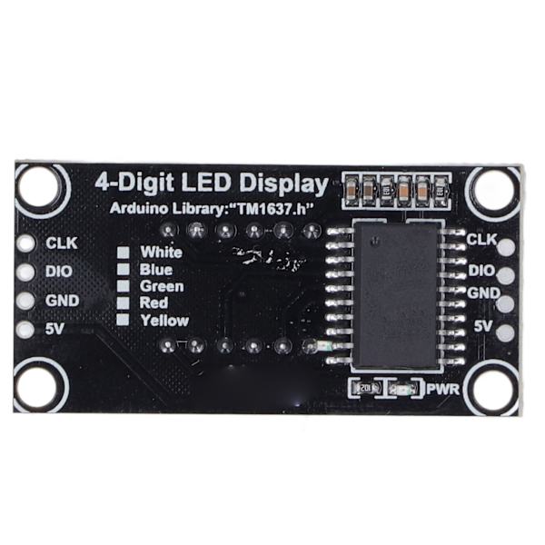 4 set digitalrör visningsmodul LED 4 siffror 7 segment 0,36 tum TM1637 drivchip gul MRA110C