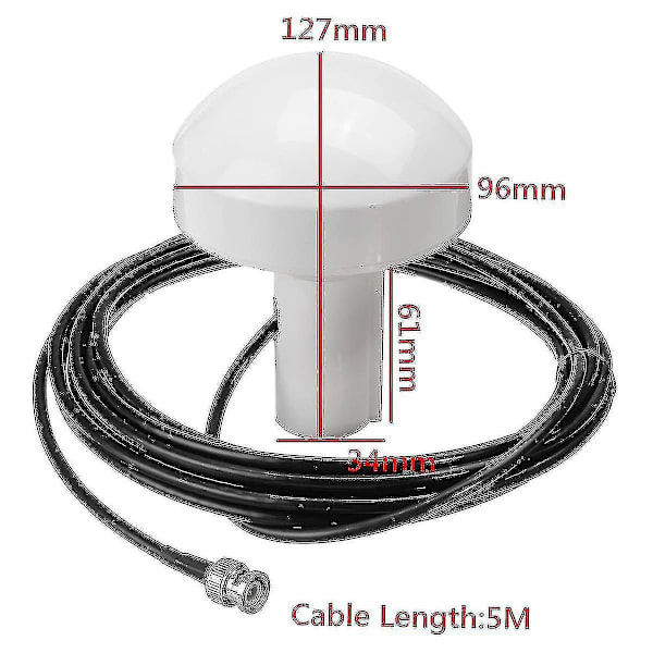 Gps Aktiv Marin Navigationsantenn Timingantenn 1575+/-5 Mhz 5m Bnc Hane