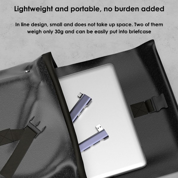 PD Snabb USB-C USB-hub Bred Användning USB3.0 5Gbps Bärbar Ty Type-C