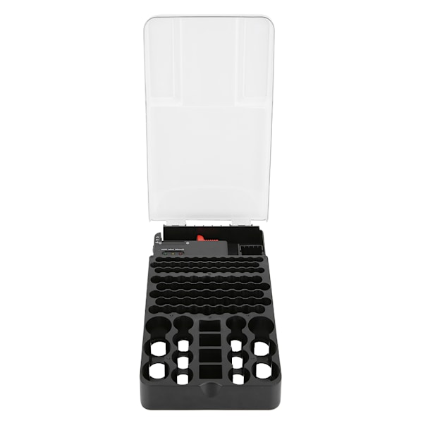 Multi 104 Grid 3 Lights Case Organizer Container Box med batteritestare