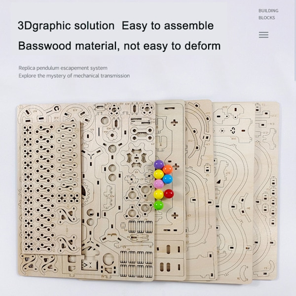 3D-puzzlet puusta Hauska älyllinen lelu syntymäpäivälahjaksi Joululahjaksi log color