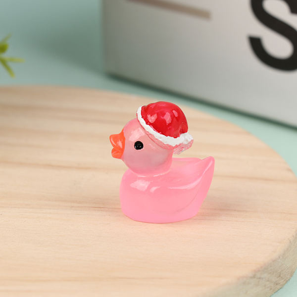 1 stk Mini Lysende Harpiks Ænder Gløder I Mørket Miniature Dekoration Rose edited