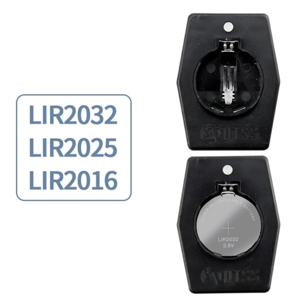 5 stk. genopladelige knapbatterier med type C batterilader Ladeadapter til LIR2032, 2025 og 2016 batteri Charger and LIR2032