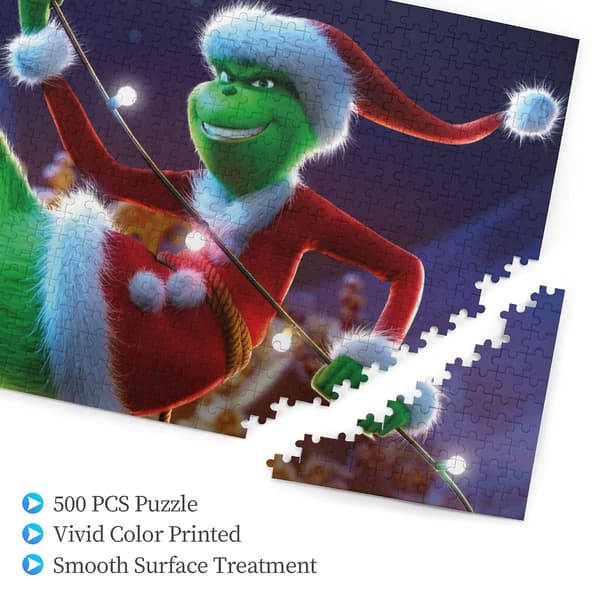 Grinch Puslespill - 500 Brikker Puslespill for Voksne Barn Gutter Jenter-UIH123