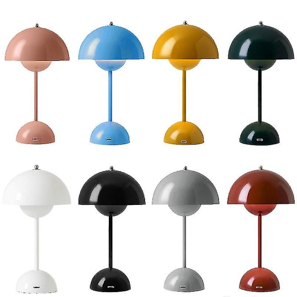 Bordslampa, ögonvänlig LED-blomkruka Bordslampa Bärbar för skola Lime Blue