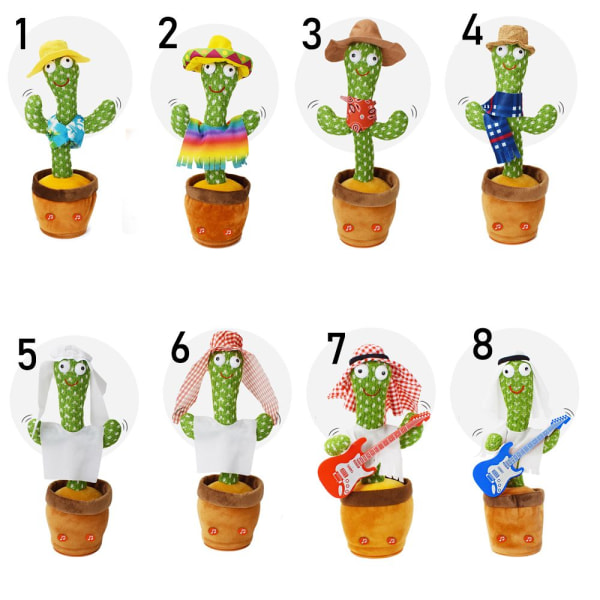 Syngende og dansende kaktuslegetøj - Gentagelse af talende kaktuslegetøj - høj kvalitet 8