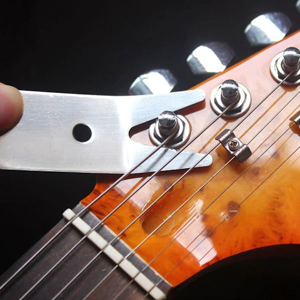 Multifunktionel guitar-knapper værktøj rustfrit stål guitar multi jack tuner bøsning til guitar bas mandolin