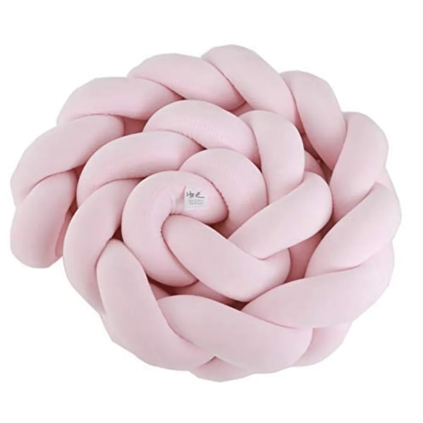 Flettet sengkantbeskytter Hovedbeskytter Vugge Vugge Vugge Stødpude (200 cm, pink)