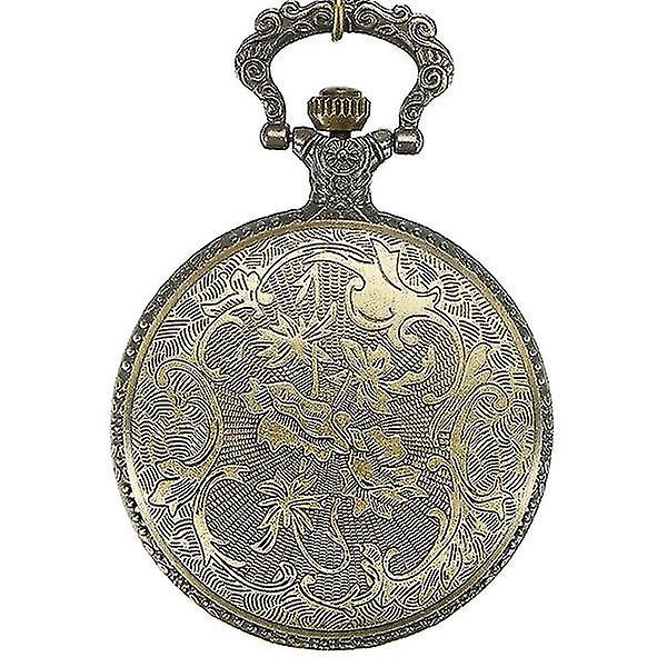 Vintage Crown Retro Chain Quartz Analog Taskukello