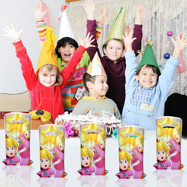 30 st Princess Peach Party Presentpåsar Godispåsar Princess Peach Tema Festtillbehör Dekorationer