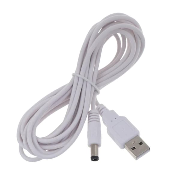 USB 2.0 A-type hann til 5.5x2.5mm DC 5V strømkontakt USB DC5V ladekabel {HW} 2m
