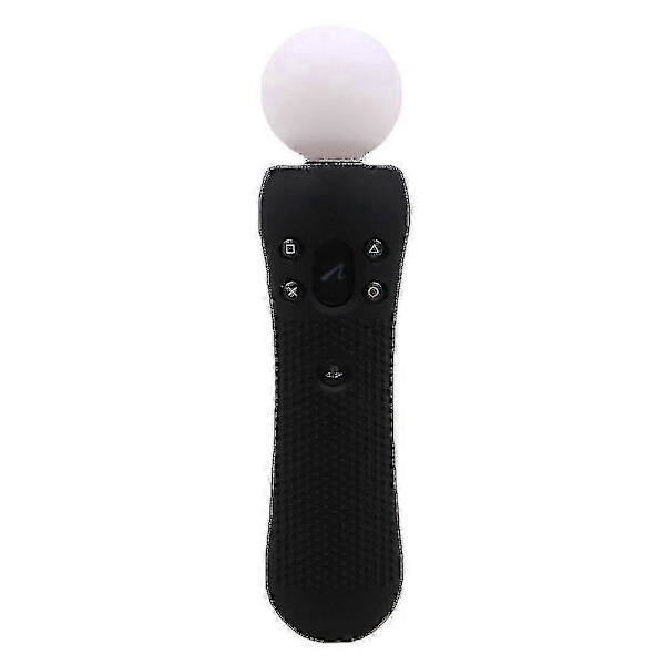 St För Playstation Ps Vr Move Motion Controller Halkfritt Silikongummiskyddsfodral Svart Blå Röd Happy H[qb] Black