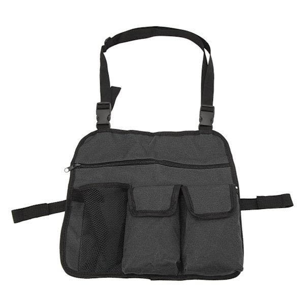 Strandstol Armlenestolveske 600D Oxford Stoff Multifunksjonell Utendørs Stol Organizer for Camping Svart