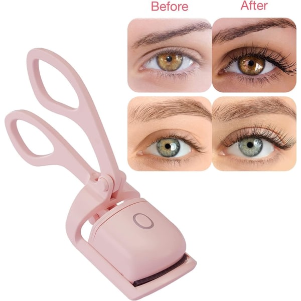 Uppvärmd ögonfransböjare (Rosa) - Elektrisk ögonfransböjare, USB Recha