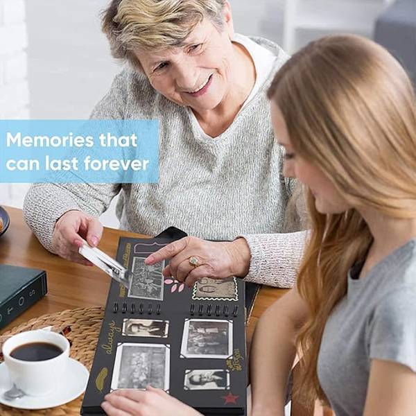 Scrapbog fotoalbum, DIY fotoalbum med 6 metalpenne, 80 sider