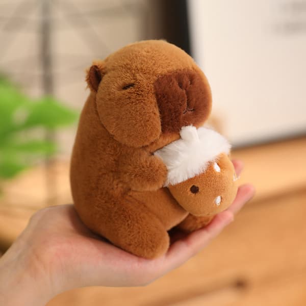 2026 Capybara Plysch Nyckelring 12cm Söt Djurdocka Hänge Presentidé**bröd bread