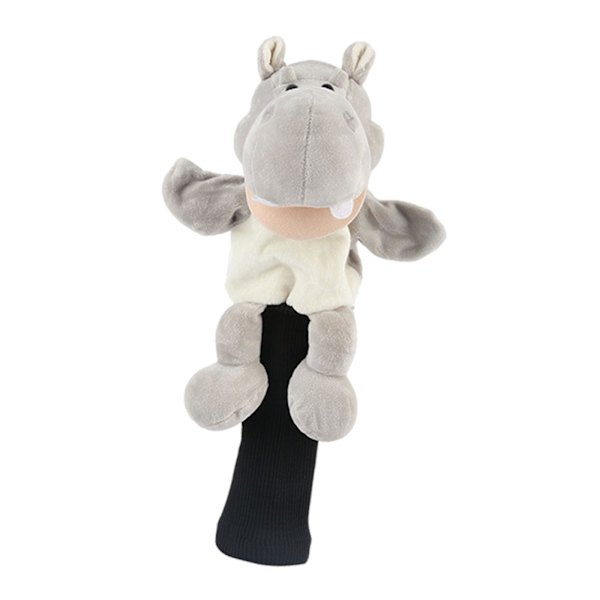 Golfklubbs Huvudskydd för Trä Driver och Långvarig Grey Hippo