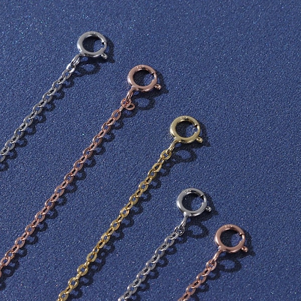 Forlængerkæde sikkerhedskædeforlænger til armbånd Halskæder SØLV 5CM - på lager