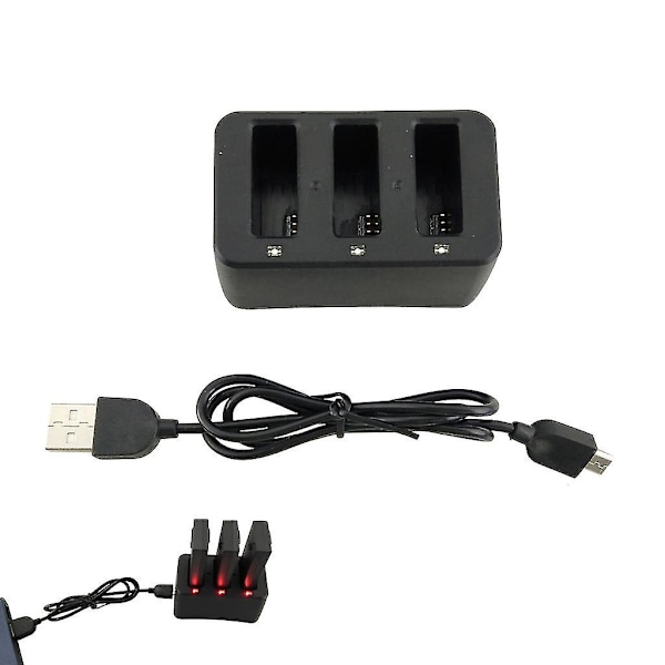 Leker 3 i 1 Multi Batterilader Hub Intelligent Hurtiglading For Dji Tello Drone