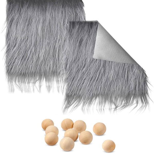 Fluffig Fuzzy Craftpäls för Alvers Skägg Hår Cosplay Kostym (10x10 Tum) 4 Färger Kvadrater Tyg Shaggy Päls Klipp