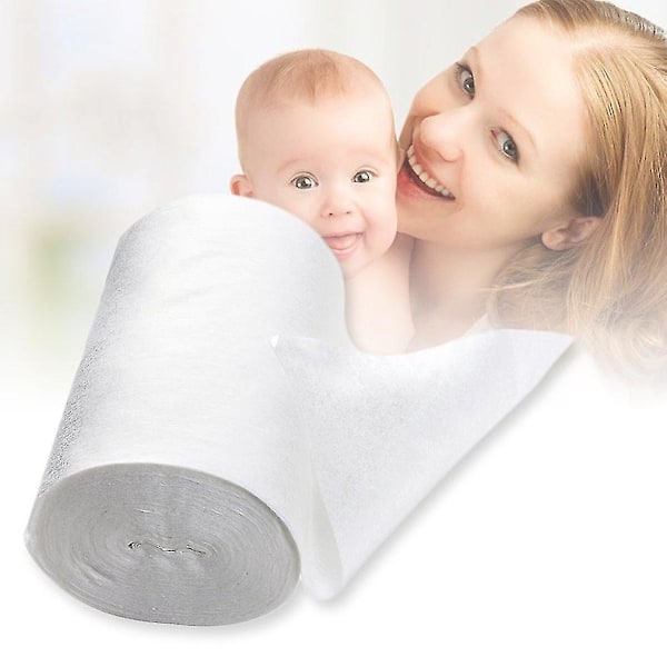 Baby biologisk nedbrytbare tøybleier bleier bambusinnlegg 100 ark/rull