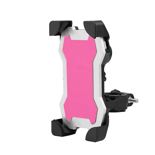Justerbar sykkeltelefonholder sykkelstyre klemmefeste utendørs sykling (rosa)